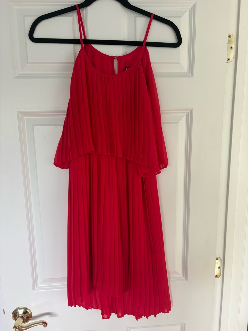 Express Red Satin Slip with Spaghetti Straps